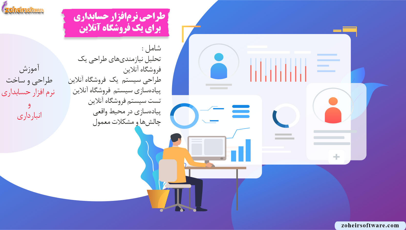 طراحی نرم‌افزار حسابداری برای یک فروشگاه آنلاین,تحلیل نیازمندی‌های طراحی یک  فروشگاه آنلاین,پیاده‌سازی سیستم   فروشگاه آنلاین