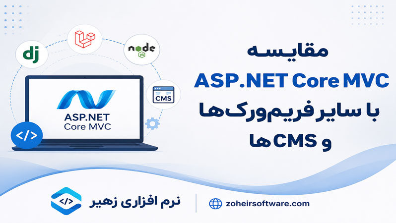 مقایسه ASP.NET Core MVC با فریم‌ورک‌ها,انتخاب تکنولوژی طراحی سایت,ASP.NET Core MVC در مقابل CMS