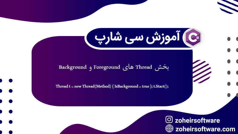 Thread های Foreground و Background در سی شارپ,ویژگی‌های Thread های Foreground,ویژگی‌های Thread های Background