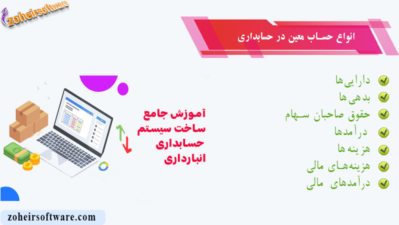 انواع حساب معین در حسابداری