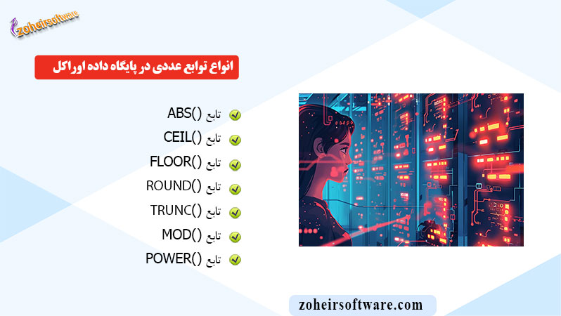 انواع توابع عددی در  پایگاه داده اوراکل