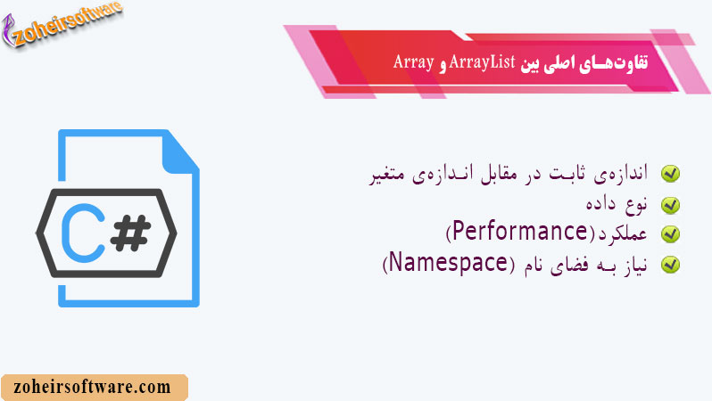 تفاوت‌های اصلی بین Array و ArrayList