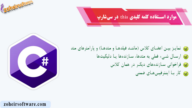موارد استفاده کلمه کلیدی this موارد استفاده کلمه کلیدی this