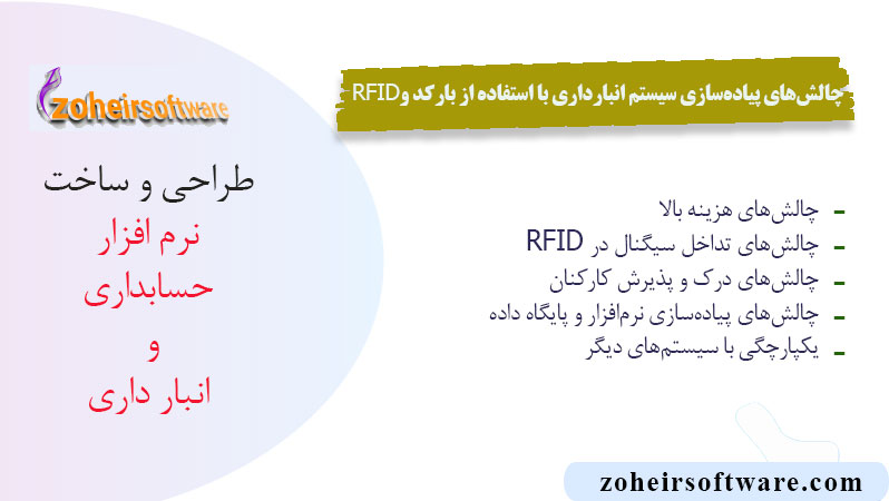 چالش‌ها و راه‌حل‌ها در پیاده‌سازی سیستم انبارداری با استفاده از بارکد و RFID