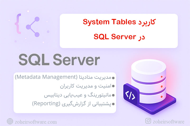 کاربرد System Tables در SQL Server برای مدیریت دیتابیس، ایجاد گزارش‌ها و مشاهده متادیتا