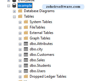 نمایش جدول در دیتابیس Sql