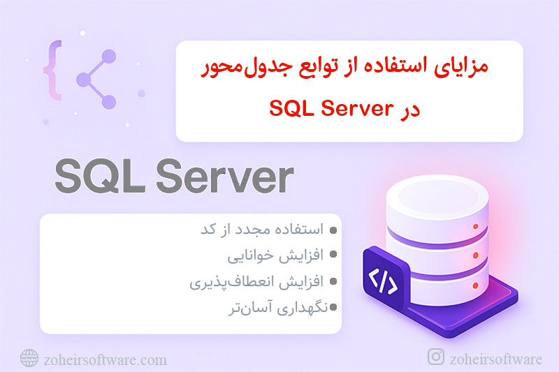 مزایای استفاده از توابع جدولمحور در SQL Server مزایای استفاده از توابع جدولمحور در SQL Server