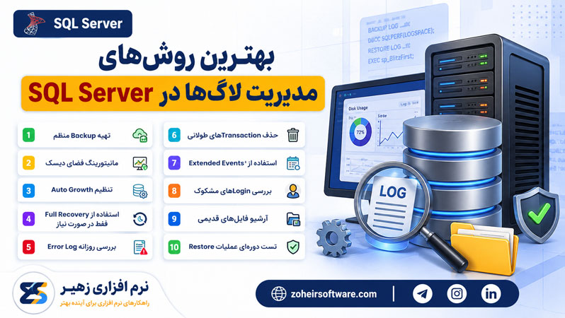 بهترین روش&zwnj;های مدیریت لاگ&zwnj;ها در SQL Server