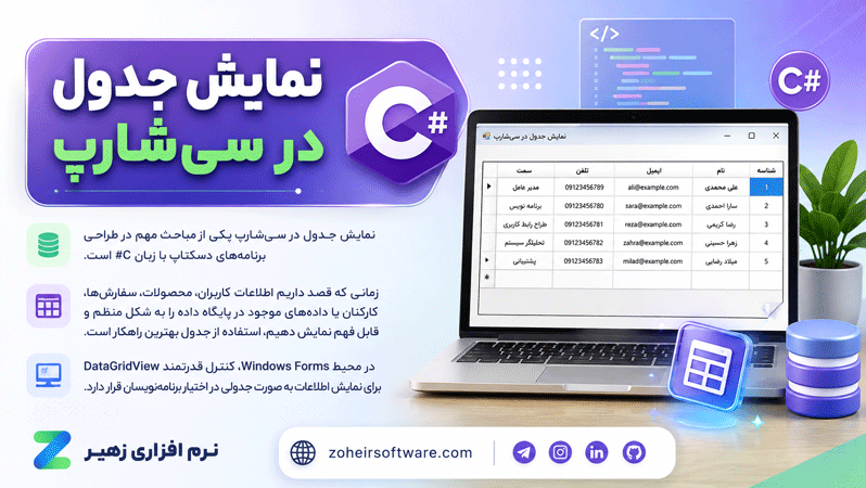 نمایش جدول در سیشارپ (#C) نمایش جدول در سیشارپ (#C)