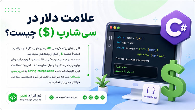 علامت دلار در سیشارپ ($) علامت دلار در سیشارپ ($)