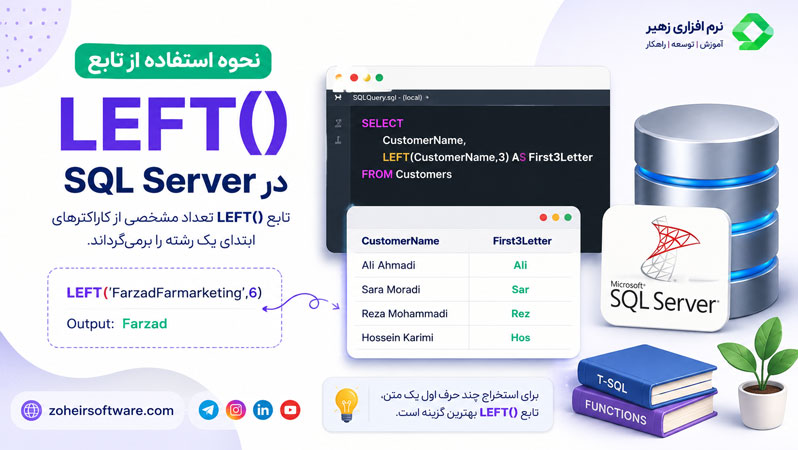 نحوه استفاده از تابع ()LEFT در SQL Server