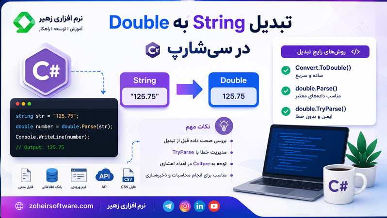تبدیل String به Double در سیشارپ تبدیل String به Double در سیشارپ