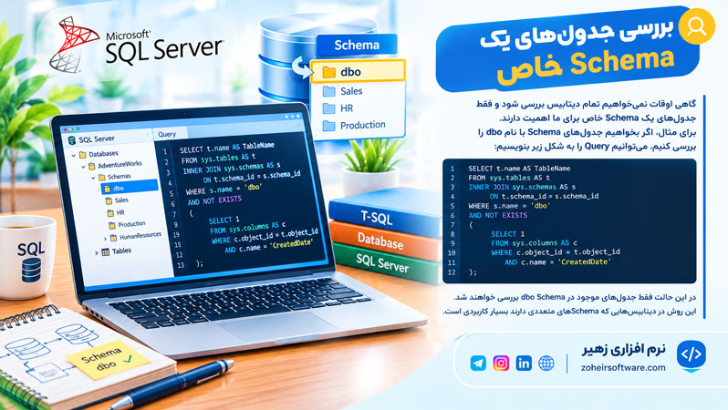بررسی جدولهای یک Schema خاص بررسی جدولهای یک Schema خاص