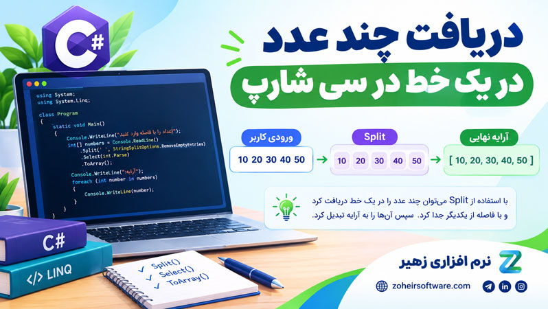 دریافت چند عدد در یک خط در سی شارپ دریافت چند عدد در یک خط در سی شارپ