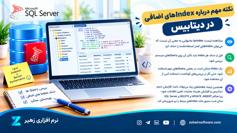 نکته مهم درباره Indexهای اضافی در دیتابیس نکته مهم درباره Indexهای اضافی در دیتابیس