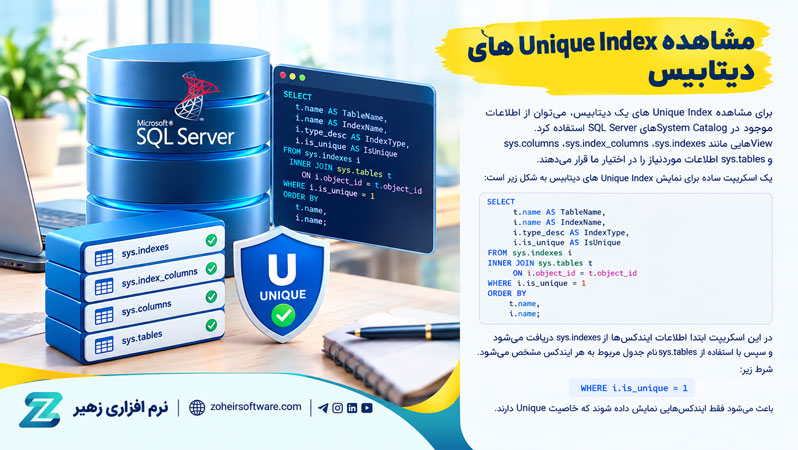مشاهده Unique Index های دیتابیس
