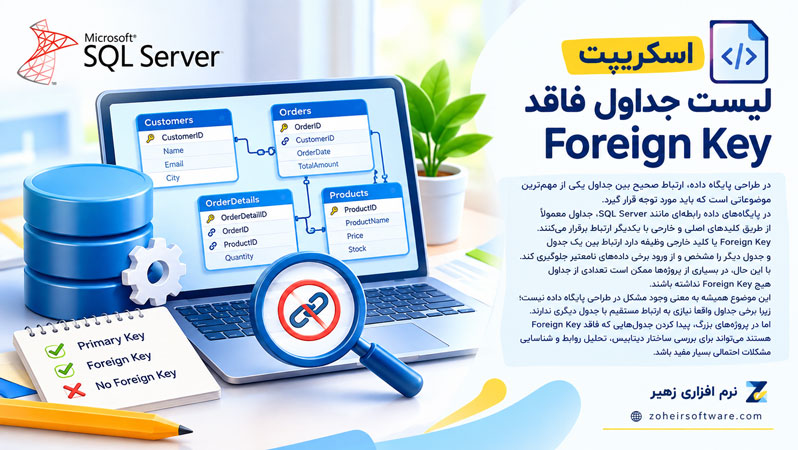 اسکریپت لیست جداول فاقد Foreign Key اسکریپت لیست جداول فاقد Foreign Key