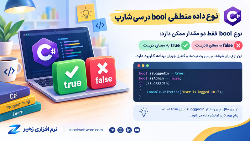 نوع داده منطقی bool در سی شارپ نوع داده منطقی bool در سی شارپ